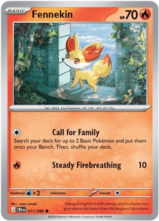 Fennekin (11) [ME04: Chaos Rising] Reverse Holofoil