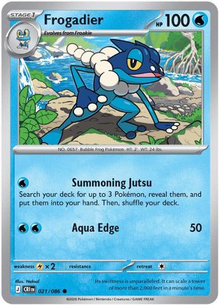 Frogadier - 021/086 (21) [ME04: Chaos Rising] Reverse Holofoil