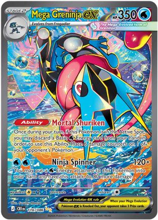 Mega Greninja ex - 116/086 (116) [ME04: Chaos Rising] Holofoil