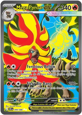 Mega Pyroar ex - 099/086 (99) [ME04: Chaos Rising] Holofoil