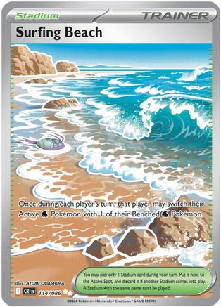 Surfing Beach (114) [ME04: Chaos Rising] Holofoil