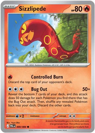 Sizzlipede (9) [ME05: Pitch Black] Reverse Holofoil