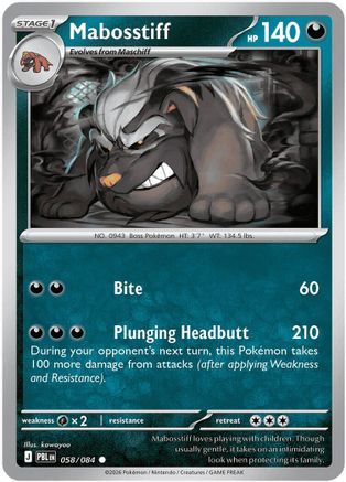 Mabosstiff (58) [ME05: Pitch Black] Reverse Holofoil