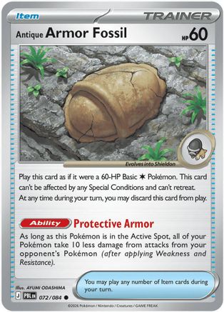 Antique Armor Fossil (72) [ME05: Pitch Black]