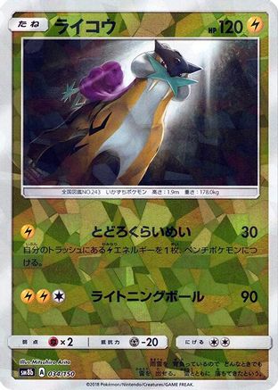 Raikou (Mirror Holofoil) (034/150) [SM8b: GX Ultra Shiny] Holofoil