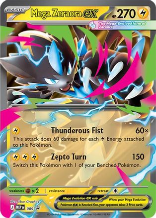 Mega Zeraora ex - 089 (89) [ME: Mega Evolution Promo] Holofoil