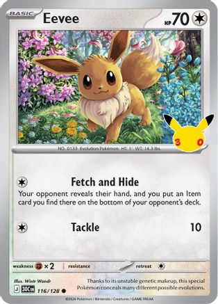 Eevee - 116/128 (116) [ME: 30th Celebration] Holofoil