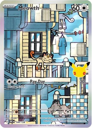 Meowth - 144/128 (144) [ME: 30th Celebration] Holofoil