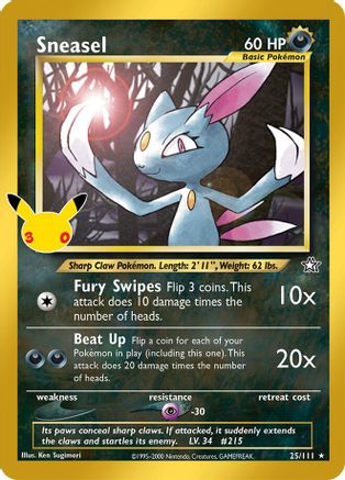 Sneasel (25) [ME: 30th Celebration Classic Collection] Holofoil