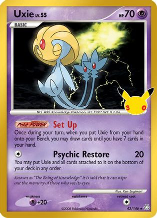Uxie (43) [ME: 30th Celebration Classic Collection] Holofoil
