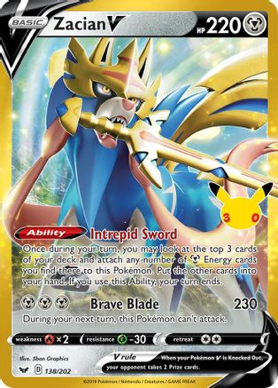 Zacian V (138) [ME: 30th Celebration Classic Collection] Holofoil