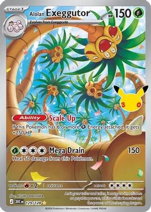Alolan Exeggutor - 129/128 (129) [ME: 30th Celebration] Holofoil