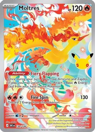 Moltres - 130/128 (130) [ME: 30th Celebration] Holofoil