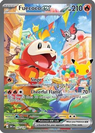 Fuecoco ex - 147/128 (147) [ME: 30th Celebration] Holofoil