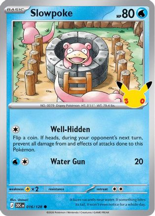 Slowpoke (16) [ME: 30th Celebration] Holofoil