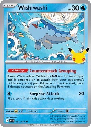 Wishiwashi (22) [ME: 30th Celebration] Holofoil