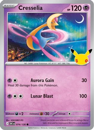 Cresselia (74) [ME: 30th Celebration] Holofoil