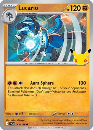 Lucario (83) [ME: 30th Celebration] Holofoil
