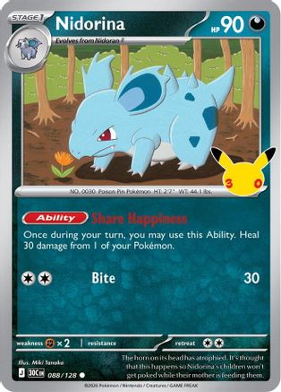 Nidorina (88) [ME: 30th Celebration] Holofoil