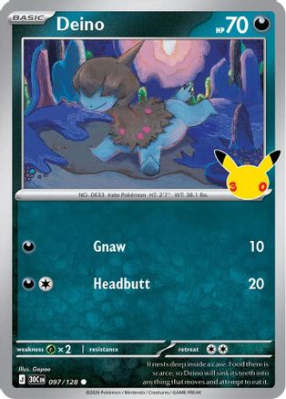 Deino (97) [ME: 30th Celebration] Holofoil