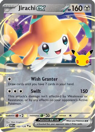 Jirachi ex - 102/128 (102) [ME: 30th Celebration] Holofoil