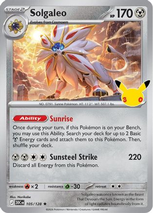 Solgaleo (105) [ME: 30th Celebration] Holofoil