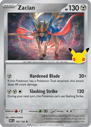 Zacian (106) [ME: 30th Celebration] Holofoil