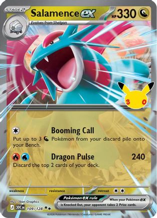 Salamence ex - 109/128 (109) [ME: 30th Celebration] Holofoil