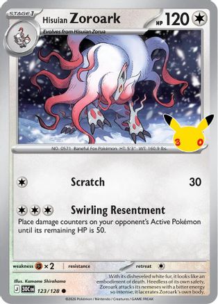 Hisuian Zoroark (123) [ME: 30th Celebration] Holofoil