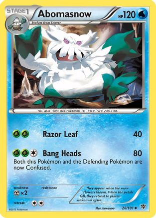 Abomasnow (26) [Plasma Blast] Reverse Holofoil