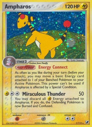Ampharos (1) [Unseen Forces] Reverse Holofoil