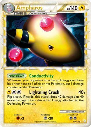 Ampharos (Prime) (105) [HeartGold SoulSilver] Holofoil