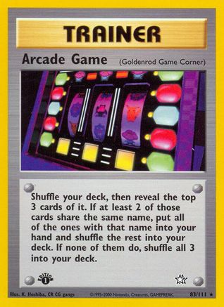 Arcade Game (Goldenrod Game Corner) (83) [Neo Genesis] 1st Edition
