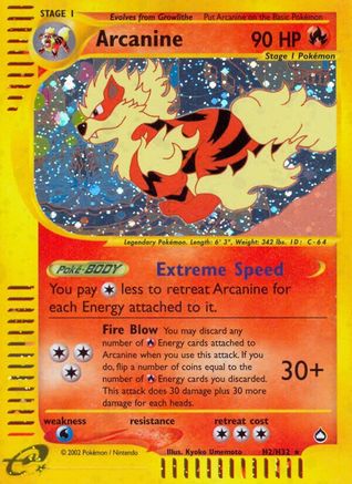 Arcanine (H2) (H2) [Aquapolis] Holofoil