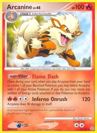 Arcanine (22) [Secret Wonders] Reverse Holofoil