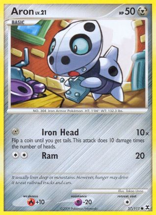 Aron (57) [Rising Rivals] Reverse Holofoil