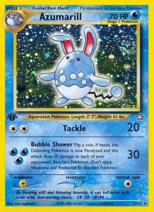 Azumarill (2) [Neo Genesis] 1st Edition Holofoil