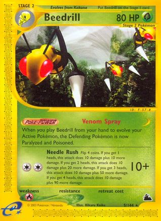 Beedrill (5) (5) [Skyridge] Reverse Holofoil