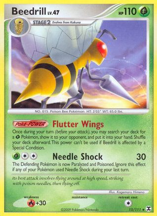 Beedrill (15) [Rising Rivals] Reverse Holofoil