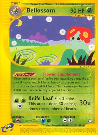 Bellossom (5) [Aquapolis] Reverse Holofoil