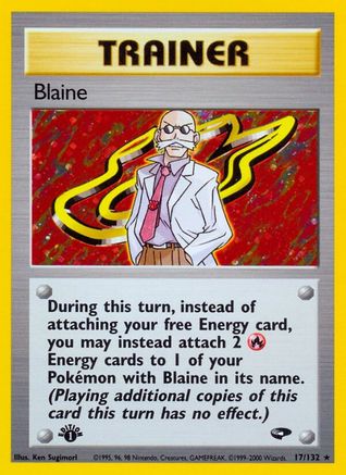 Blaine (17) (17) [Gym Challenge] 1st Edition Holofoil