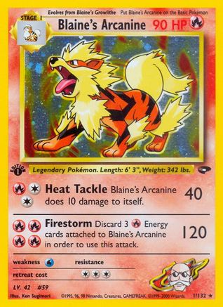 Blaine's Arcanine (1) [Gym Challenge] 1st Edition Holofoil