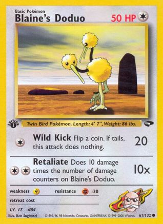Blaine's Doduo (61) [Gym Challenge] Unlimited