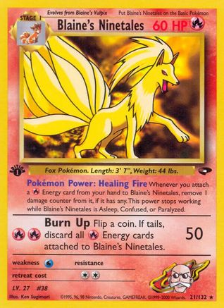Blaine's Ninetales (21) [Gym Challenge] 1st Edition