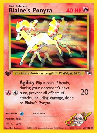 Blaine's Ponyta (63) [Gym Heroes] Unlimited