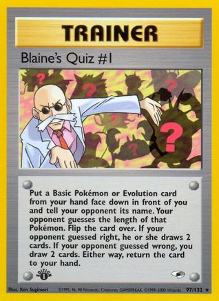 Blaine's Quiz #1 (97) [Gym Heroes] Unlimited