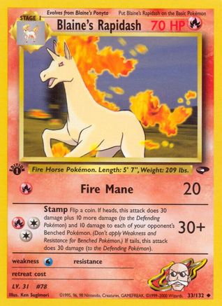 Blaine's Rapidash (33) [Gym Challenge] Unlimited