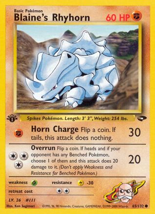 Blaine's Rhyhorn (65) [Gym Challenge] Unlimited