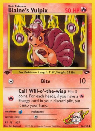 Blaine's Vulpix (66) [Gym Challenge] 1st Edition