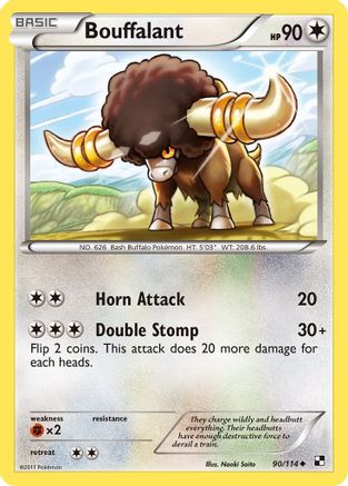 Bouffalant (90) (90) [Black and White] Reverse Holofoil